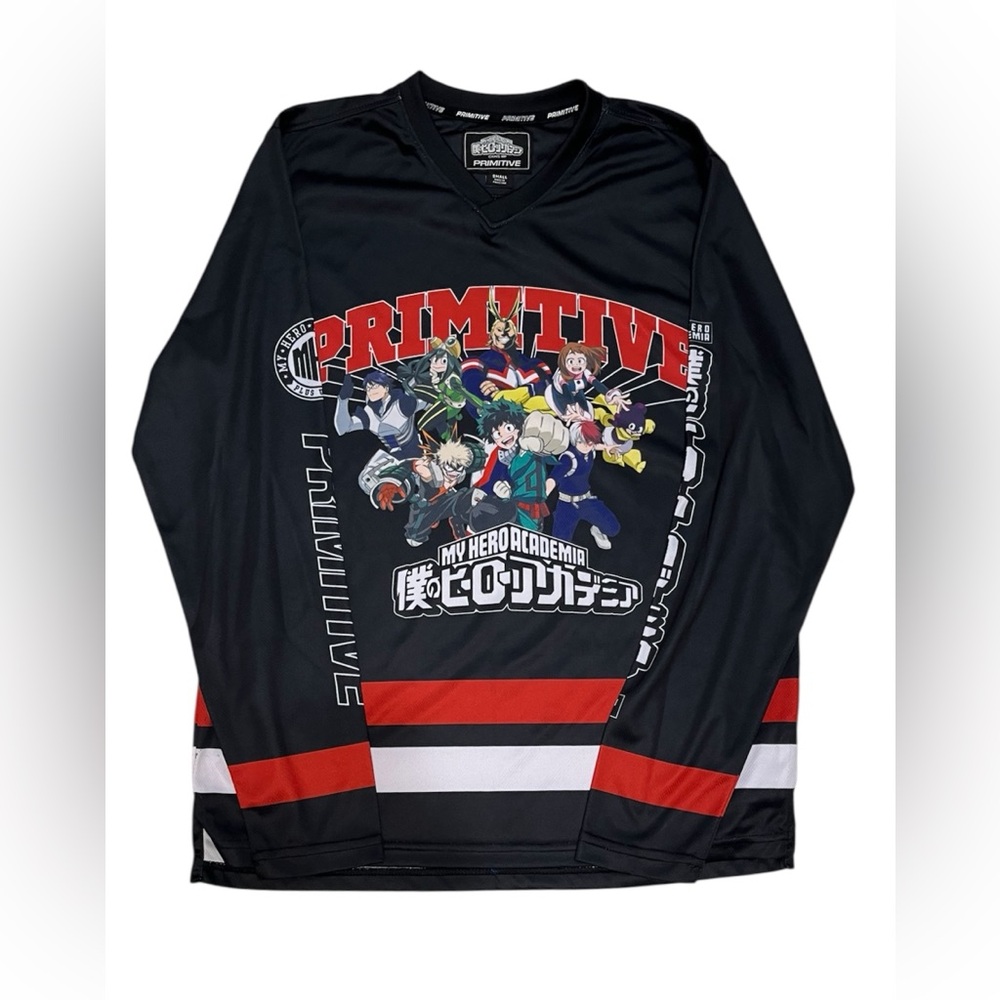 Primitive Black and Red My Hero Academia Jersey